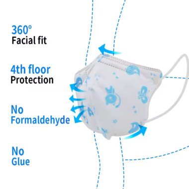 Anti Pollution N95 Kids Mask Folded Respirator Dust Protective Mask for Children
