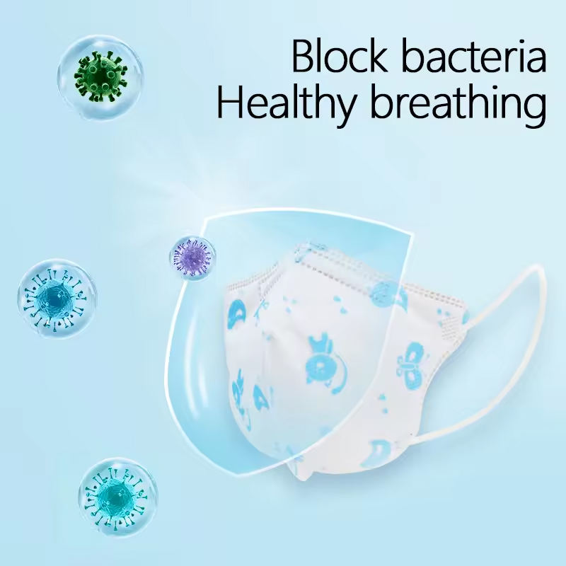 Anti Pollution N95 Kids Mask Folded Respirator Dust Protective Mask for Children