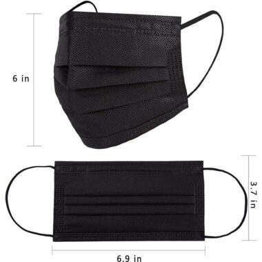 Bulk Supply Black Disposable Face Mask with Custom Logo