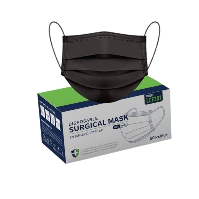 Bulk Supply Black Disposable Face Mask with Custom Logo
