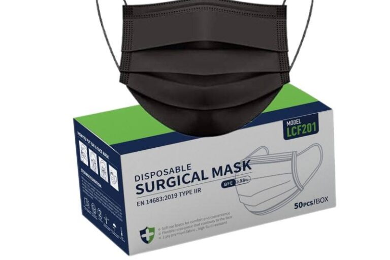 Bulk Supply Black Disposable Face Mask with Custom Logo