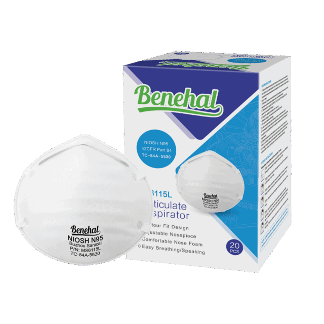 2025 Unisex N95 Disposable Dustproof Nonwoven Protective Mask with Independent Packaging