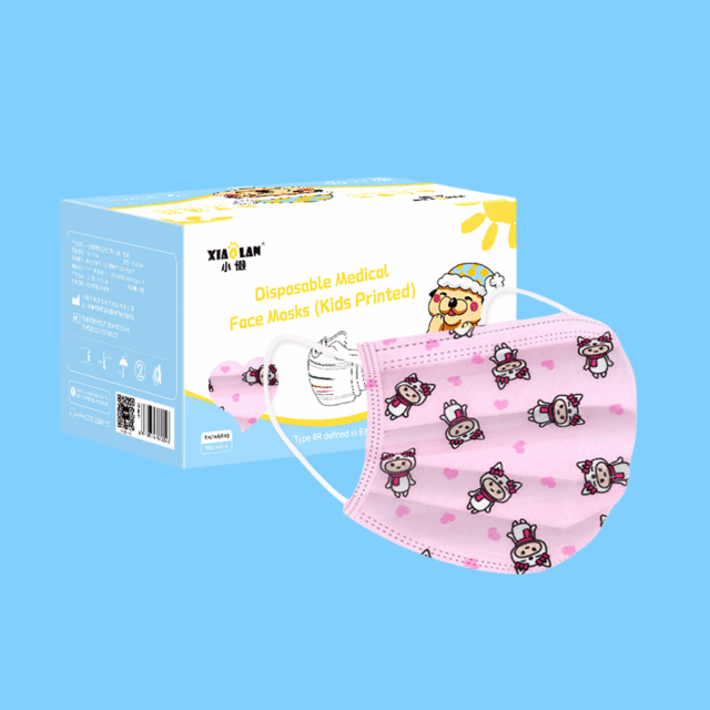Disposable Children's 3-Layer Printed Surgical Face Mask OEM ODM Custom Design