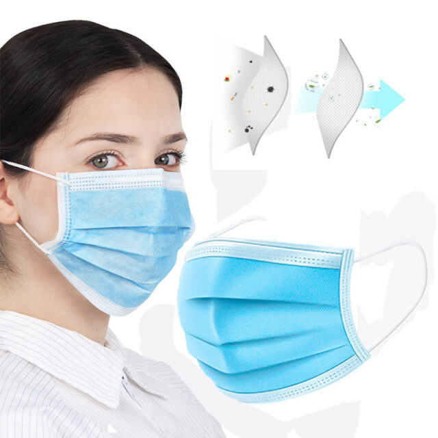 3 Ply Fashion PPE Non-Woven Type IIR Disposable Face Mask Box of 50