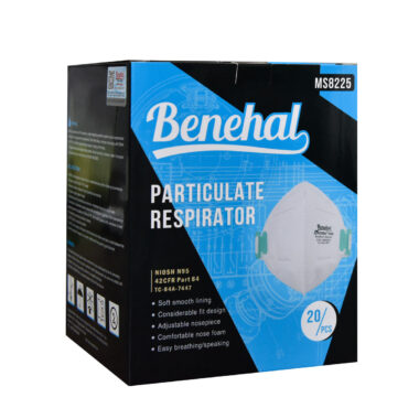 NIOSH Approved N95 Mask Particulate Respirators Pack of 20 Individually Wrapped Universal Fit Benehal 8225