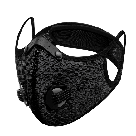 Reusable N95 Face Mask Washable Black Anti Dust Cycling Mask with Valve Air Filter