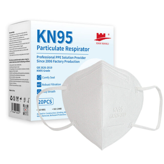 Stock KN95 Mask 5 Layer 99% Filtration Respirator FFP2 Mask Hot Sell